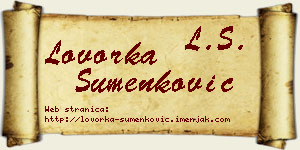 Lovorka Šumenković vizit kartica